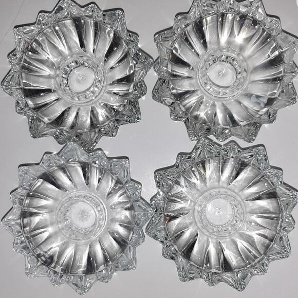 CRISTAL DE FLANDRE CANDLE HOLDERS 8 FRENCH VINTAGE CRYSTAL FLORILEGE 3 5/8" - Picture 4 of 12